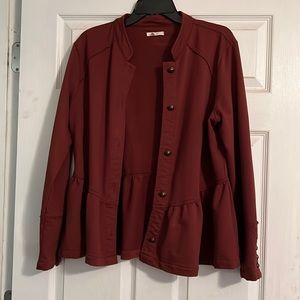 Maurices peplum jacket - size large